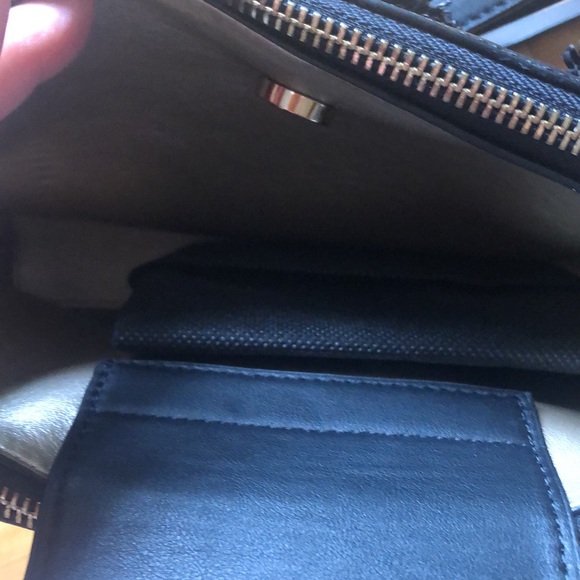 NINE WEST black floral Pom crossbody - Picture 9 of 13